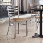 Lancaster Table & Seating Clear Coat Finish Ladder Back Chair with 2 1/2 Lancaster Table & Seating Clear Coat Finish Ladder Back Chair with 2 1/2