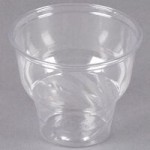 Fabri-Kal LKC16/24F Kal-Clear/Nexclear Clear Flat PET Lid for 5 oz., 8 oz., and 12 oz. Sundae Cups - No Slot - 100/Pack