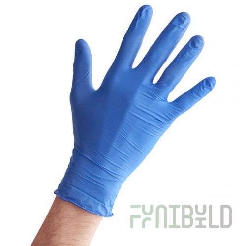 Noble Low Dermatitis Potential Nitrile Blue Exam Grade 4.5 Mil Textured Gloves - Medium - 1,000/Case