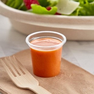 World Centric 1 oz. Compostable PLA Clear Portion Cup - 100/Pack