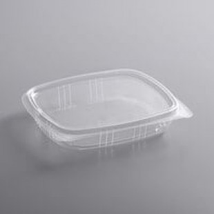 Genpak 16 oz. Clear Shallow Hinged Deli Container - 200/Case Genpak 16 oz. Clear Shallow Hinged Deli Container - 200/Case