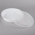 Pactiv Newspring NC948 48 oz. White VERSAtainer Round Microwavable Container with Lid - 150/Case Pactiv Newspring NC948 48 oz. White VERSAtainer Round Microwavable Container with Lid - 150/Case