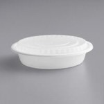 Pactiv Newspring NC948 48 oz. White VERSAtainer Round Microwavable Container with Lid - 150/Case Pactiv Newspring NC948 48 oz. White VERSAtainer Round Microwavable Container with Lid - 150/Case