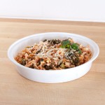 Pactiv Newspring NC948 48 oz. White VERSAtainer Round Microwavable Container with Lid - 150/Case Pactiv Newspring NC948 48 oz. White VERSAtainer Round Microwavable Container with Lid - 150/Case