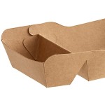 Carnival King 11 oz. Small Two-Compartment Paper Food Tray 5 1/2