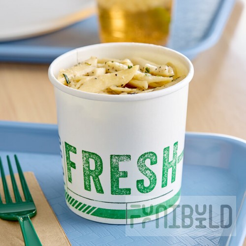 Inno-Pak To Go Fresh 16 oz. Poly-Coated Paper Food Cup - 500/Case