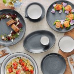 Acopa Embers 13 oz. Midnight Blue Matte Stoneware Bowl - Sample