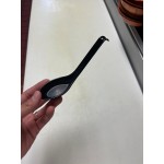 Thunder Group 7200JBR .6 oz. Two-Tone Red and Black Melamine Wonton Soup Spoon - 12/Pack