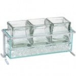 Cal-Mil 1806-5-39 Iron Short Silver Iced Jar Display - 13 1/2 Cal-Mil 1806-5-39 Iron Short Silver Iced Jar Display - 13 1/2