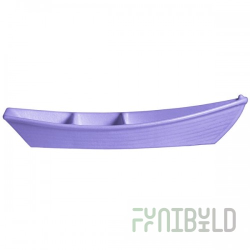 G.E.T. Enterprises BT320LV Bugambilia 3.6 Qt. Classic Textured Finish Lavender Resin-Coated Aluminum Deep Boat with Dividers
