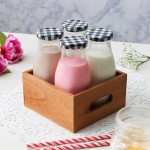 Acopa Black Plaid Milk Bottle Lid - 12/Case
