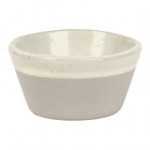 Front of the House Mezze® 3 oz. Sesame Two-Tone Round Porcelain Ramekin - 12/Case Front of the House Mezze® 3 oz. Sesame Two-Tone Round Porcelain Ramekin - 12/Case