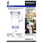 Service Ideas Commercial 1.9 Liter Clear Plastic Pitcher with Lid 10-00403-000
