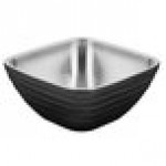 Vollrath 4763760 Double Wall Square Beehive 8.2 Qt. Serving Bowl - Black Black