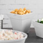 TableCraft CW1470N 2 Qt. Natural Cast Aluminum Square Condiment Bowl TableCraft CW1470N 2 Qt. Natural Cast Aluminum Square Condiment Bowl