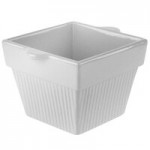 TableCraft CW1470N 2 Qt. Natural Cast Aluminum Square Condiment Bowl TableCraft CW1470N 2 Qt. Natural Cast Aluminum Square Condiment Bowl