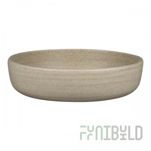 RAK Porcelain Rakstone Selva 37.2 oz. Gray Porcelain Bowl - 4/Case