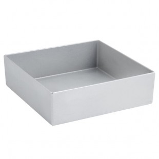Bon Chef 5107S 96 oz. Platinum Gray Sandstone Finish Cast Aluminum Straight Sided Square Bowl