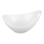 10 Strawberry Street WTR-10FBWL Whittier 34 oz. White Porcelain Serving Bowl with Cut Outs - 12/Case