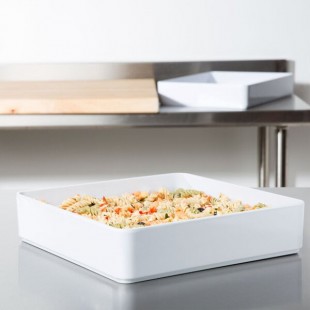 GET ML-85-W 5.7 Qt. Milano White Square Deli Crock GET ML-85-W 5.7 Qt. Milano White Square Deli Crock