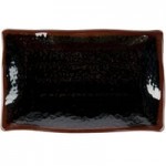 Thunder Group 3706TM Tenmoku Black 14 oz. Round Melamine Wave Rice Bowl - 12/Case