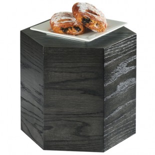 Cal-Mil 435-11-87 Cinderwood Hexagon Oak Wood Riser - 12 Cal-Mil 435-11-87 Cinderwood Hexagon Oak Wood Riser - 12