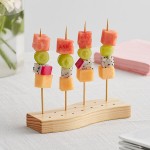 Acopa Mesa 14 Hole Natural Wood Skewer / Cake Pop Holder Acopa Mesa 14 Hole Natural Wood Skewer / Cake Pop Holder