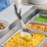 Vollrath 6412520 Jacob's Pride® 5 oz. Black Solid Oval Spoodle® Portion Spoon