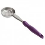 Vollrath 6412520 Jacob's Pride® 5 oz. Black Solid Oval Spoodle® Portion Spoon