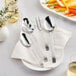 Acopa Skyscraper 4-Piece 18/8 Stainless Steel Extra Heavy Weight Serving Utensils Set