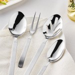 Acopa Skyscraper 4-Piece 18/8 Stainless Steel Extra Heavy Weight Serving Utensils Set