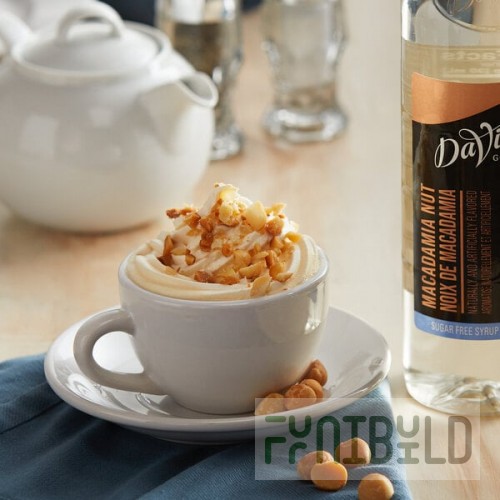DaVinci Gourmet Sugar-Free Macadamia Nut Flavoring Syrup 750 mL - 4/Case