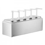 ServSense Stainless Steel Condiment Dispenser Pump and Lid for 2 Qt. Fountain Jar