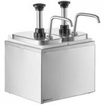 ServSense Stainless Steel Condiment Dispenser Pump and Lid for 2 Qt. Fountain Jar