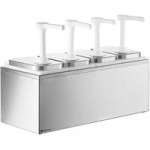 ServSense Stainless Steel Condiment Dispenser Pump and Lid for 2 Qt. Fountain Jar