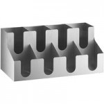 ServSense Magnetic Stainless Steel Flatware Labels for Self-Service Station Organizers - 6/Pack