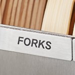 ServSense Magnetic Stainless Steel Flatware Labels for Self-Service Station Organizers - 6/Pack