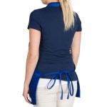 Chef Revival Royal Blue Poly-Cotton Customizable Bib Apron with 1 Pocket - 28