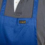 Chef Revival Royal Blue Poly-Cotton Customizable Bib Apron with 1 Pocket - 28
