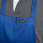 Chef Revival Royal Blue Poly-Cotton Customizable Bib Apron with 1 Pocket - 28