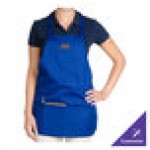 Chef Revival Royal Blue Poly-Cotton Customizable Bib Apron with 1 Pocket - 28