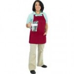 Chef Revival Royal Blue Poly-Cotton Customizable Bib Apron with 1 Pocket - 28