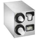 Vollrath 58832 Stainless Steel 2-Slot 8 - 44 oz. Countertop Cup Dispenser Cabinet with 1 T-Lid Holder and 1 Straw Pocket Vollrath 58832 Stainless Steel 2-Slot 8 - 44 oz. Countertop Cup Dispenser Cabinet with 1 T-Lid Holder and 1 Straw Pocket