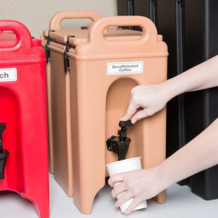 Cambro 250LCD157 Camtainer® 2.5 Gallon Coffee Beige Insulated Beverage Dispenser Cambro 250LCD157 Camtainer® 2.5 Gallon Coffee Beige Insulated Beverage Dispenser