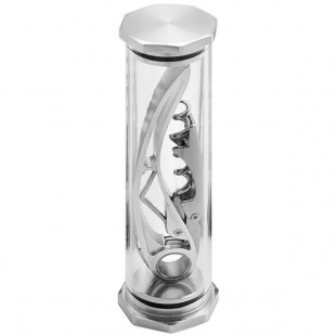 Farfalli Aria Double-Lever Corkscrew with Silver Aluminum Handle and High-Tech Aluminum Cap Tube 3136SET-67
