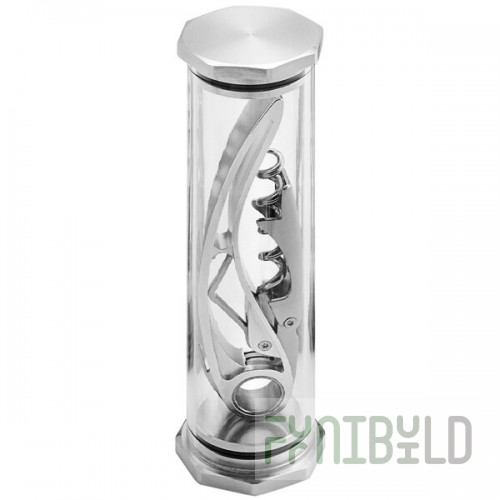 Farfalli Aria Double-Lever Corkscrew with Silver Aluminum Handle and High-Tech Aluminum Cap Tube 3136SET-67