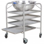 Vollrath 79302 Stainless Steel Mobile Mixing Bowl Stand with 30 Qt. Mixing Bowl and Tray Slides Vollrath 79302 Stainless Steel Mobile Mixing Bowl Stand with 30 Qt. Mixing Bowl and Tray Slides