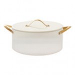 Spring USA Ambassador 7.4 Qt. Black Round Induction-Ready Chafer Casserole Pan with Cover 8758-8-28 Spring USA Ambassador 7.4 Qt. Black Round Induction-Ready Chafer Casserole Pan with Cover 8758-8-28