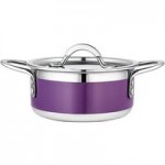 Bon Chef Country French X 3.28 Qt. Purple Stainless Steel Pot - 71301-CF2-P