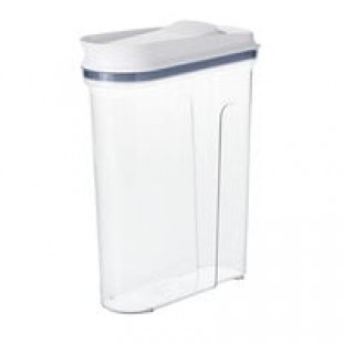 OXO Good Grips 2.5 Qt. Clear Rectangular SAN Plastic Food Storage Container with White POP Lid